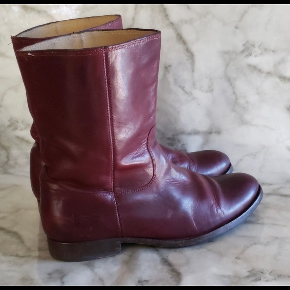 Frye vintage boots red wine